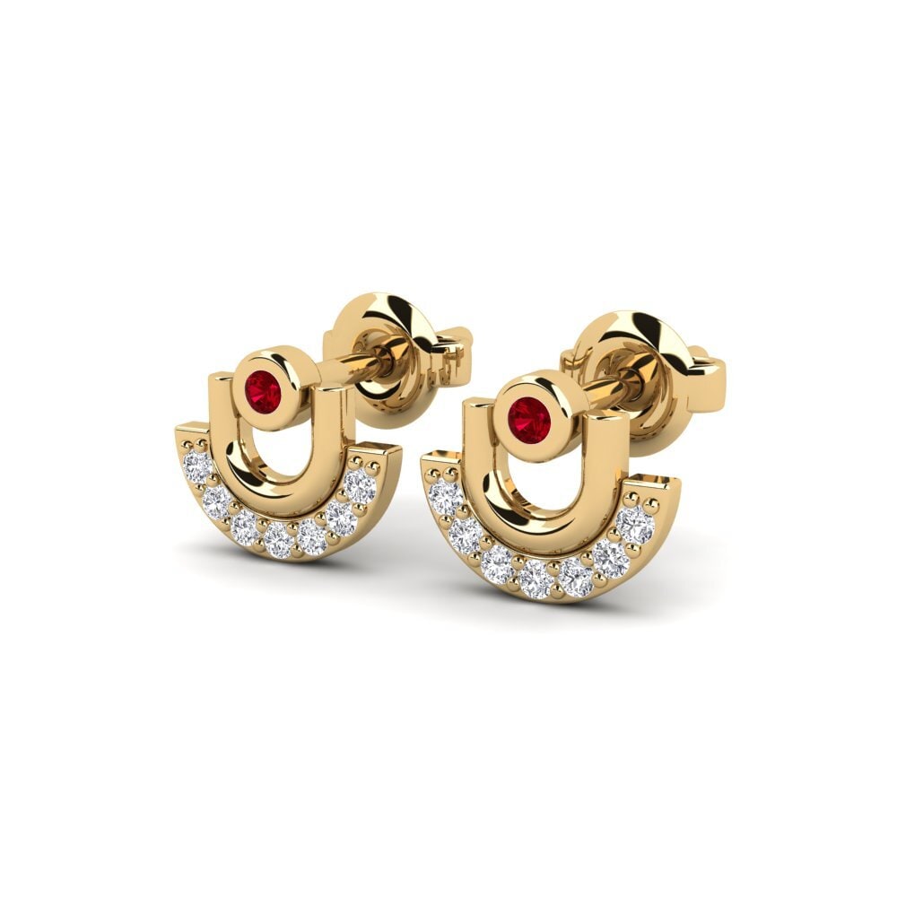 ruby-zirconia ต่างหู Catanian