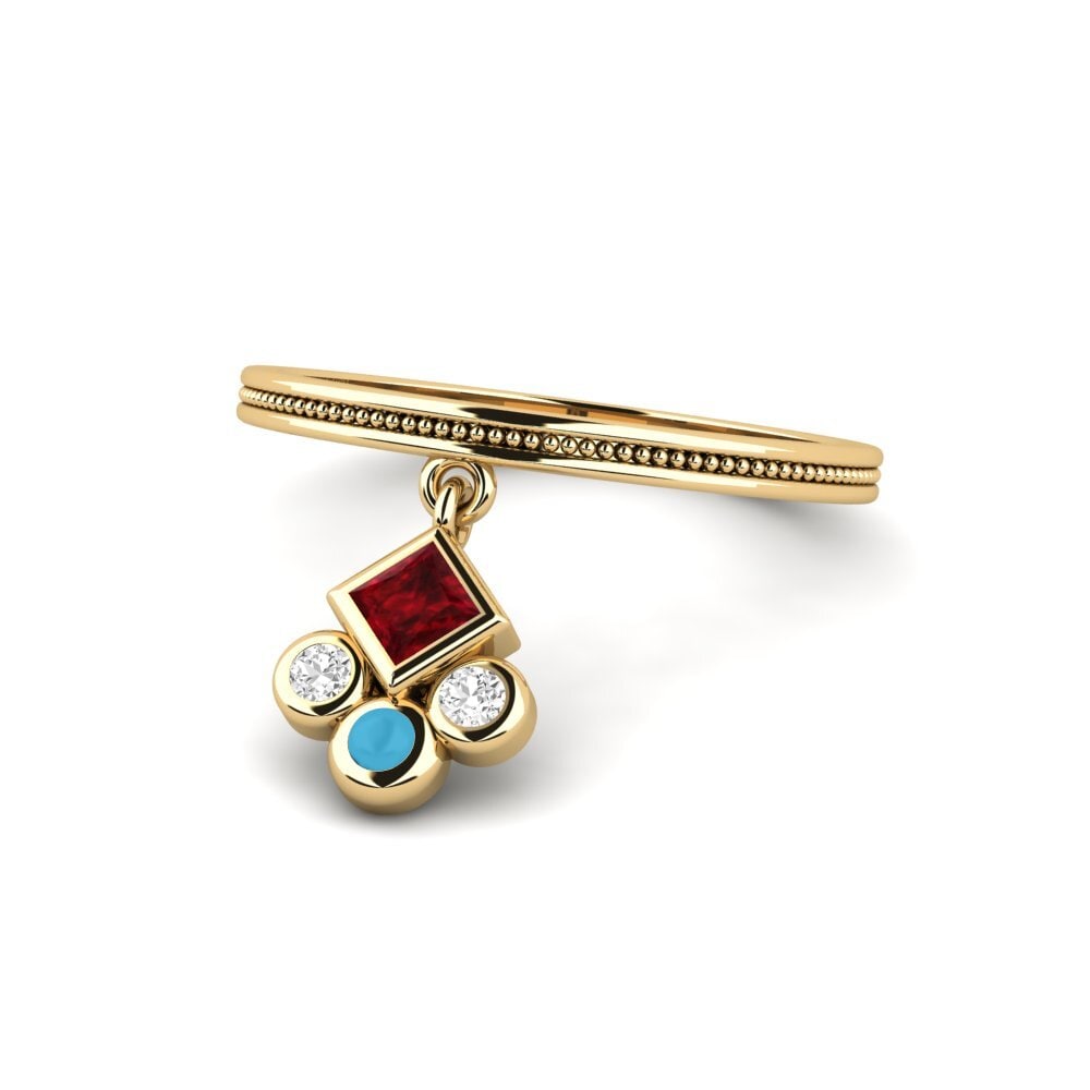 Or Jaune 375 Bague Crvena