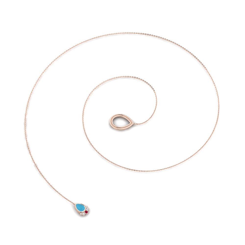Or rose 375 Collier pour femme Ettondo