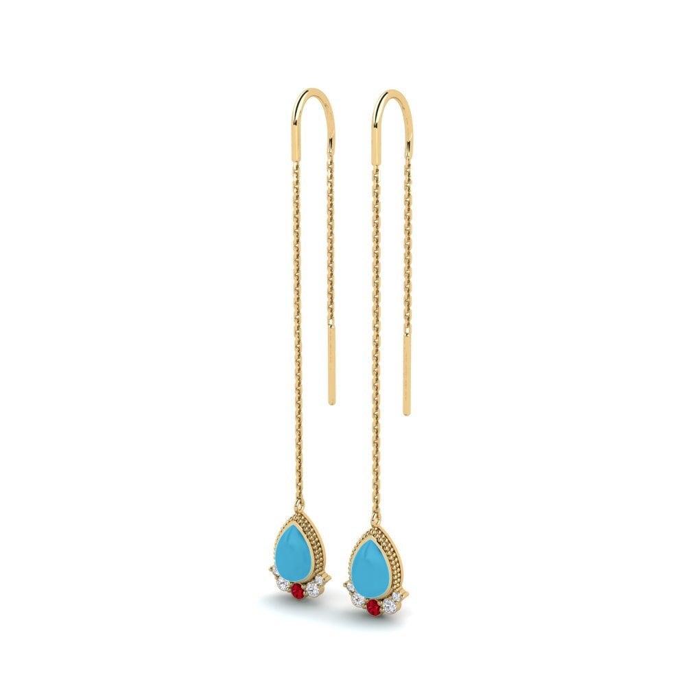 Đá Zirconia Đỏ Bông tai nữ Favorab