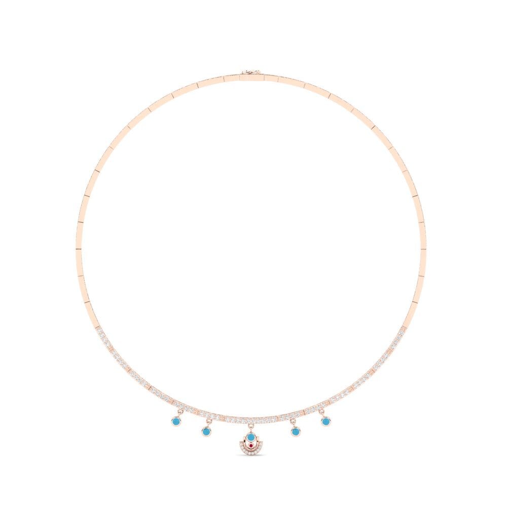 Or rose 375 Collier Foligno