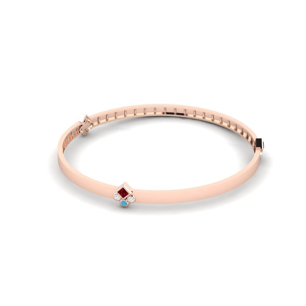 Or rose 375 Bracelet jonc femme Ihulog