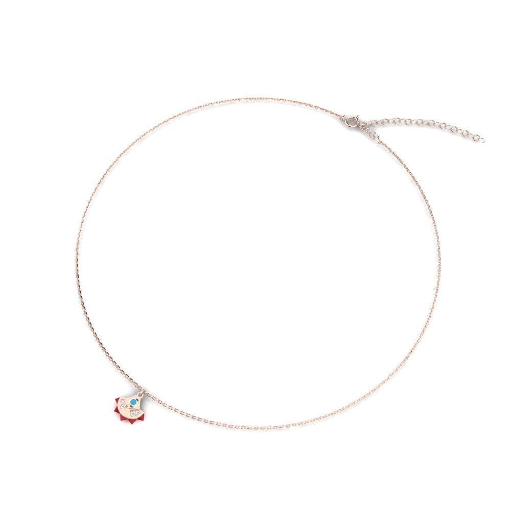 Or rose 375 Collier Collier tour de cou pour femme Isiqongo