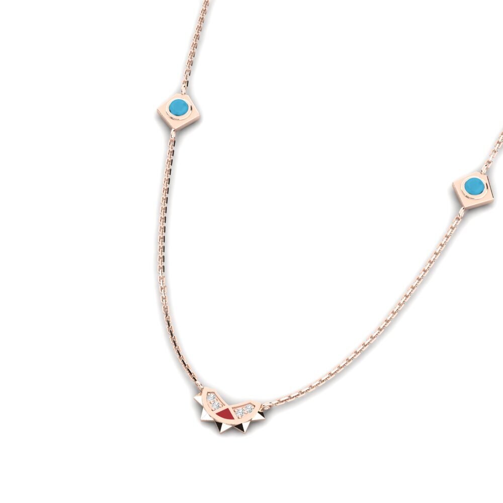 Or rose 375 Collier pour femme Jainkosa