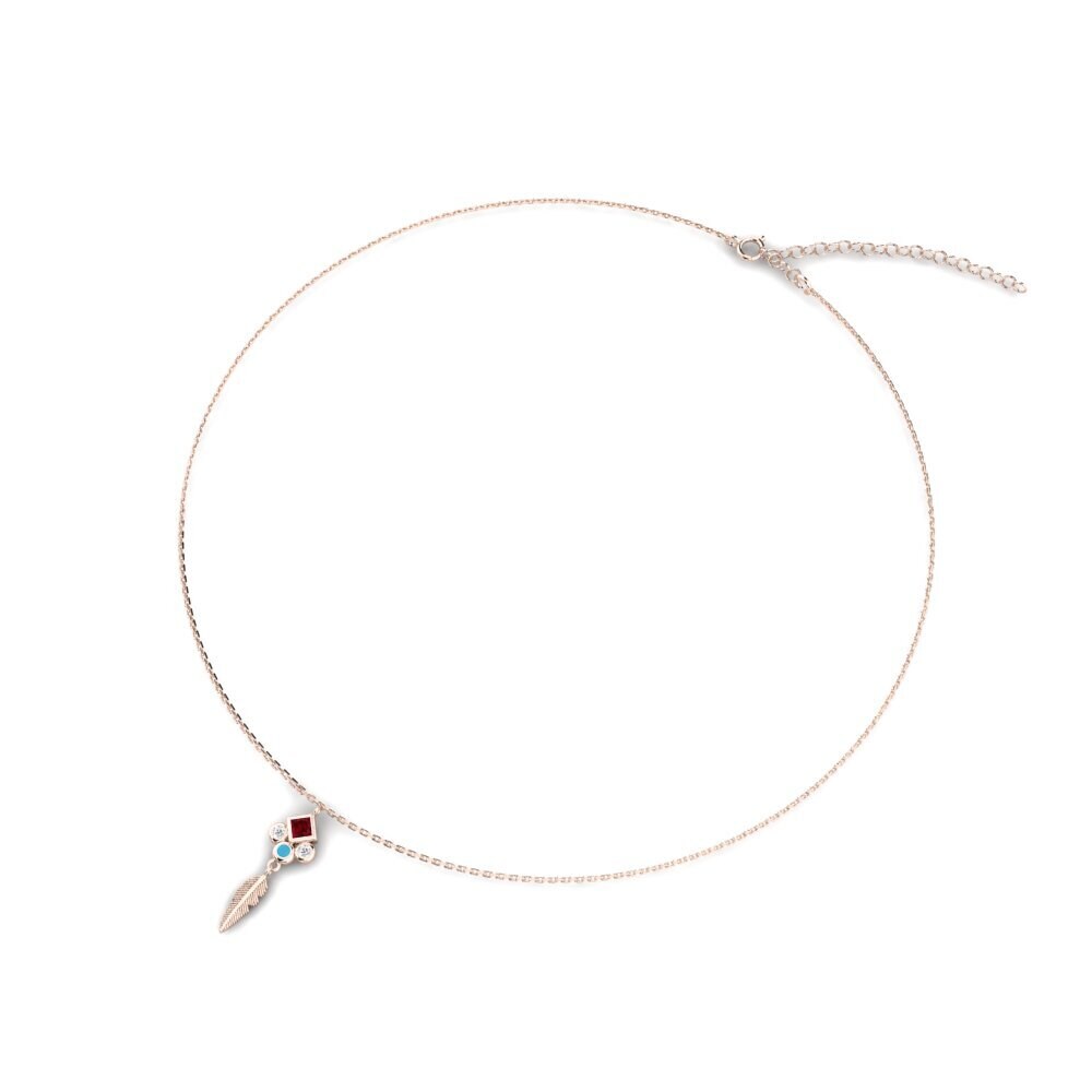 Or rose 375 Collier Collier tour de cou pour femme Jatuhkan