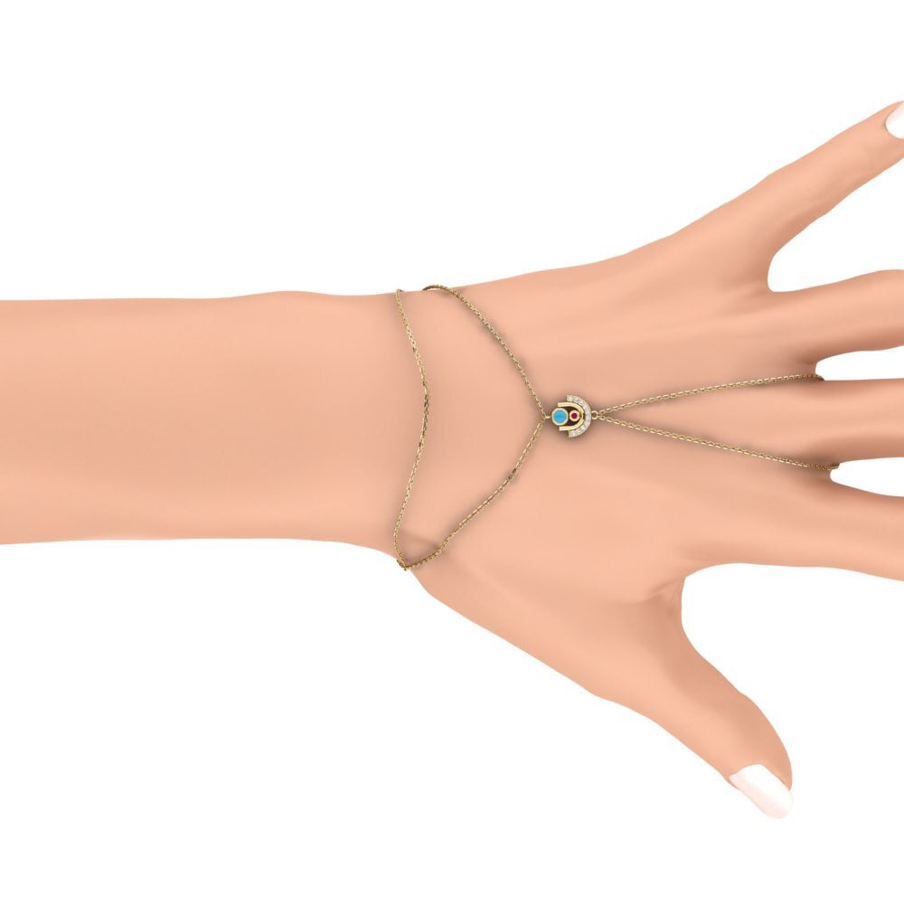 Or Jaune 375 Bracelet de main Molfetta