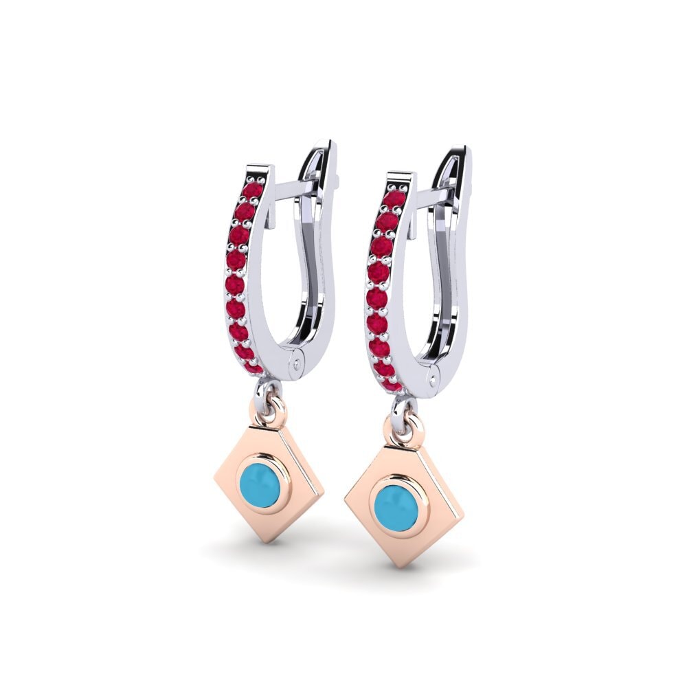 14k White & Rose Gold Women's Earring Nadiya