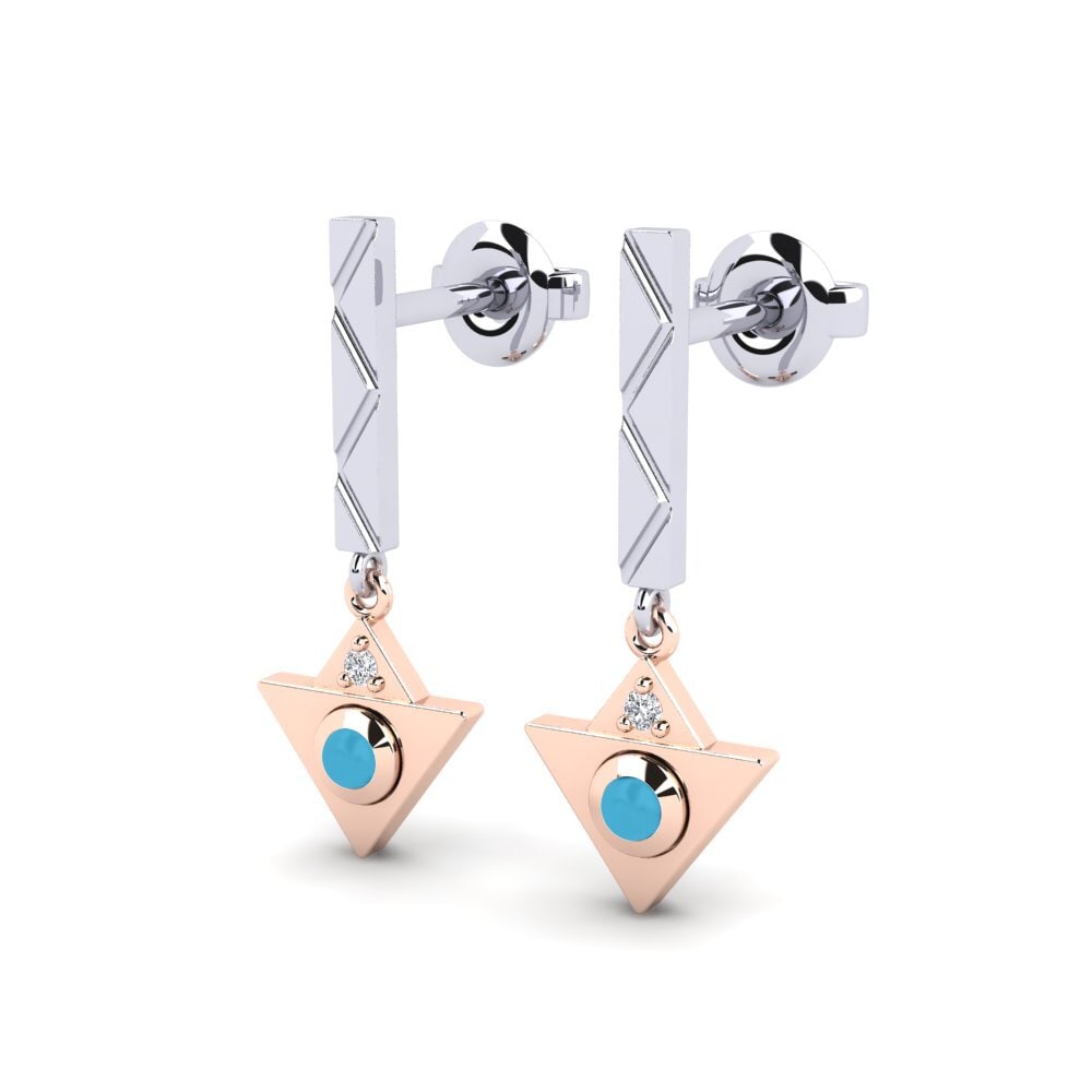 14k White & Rose Gold Women's Earring Reassess