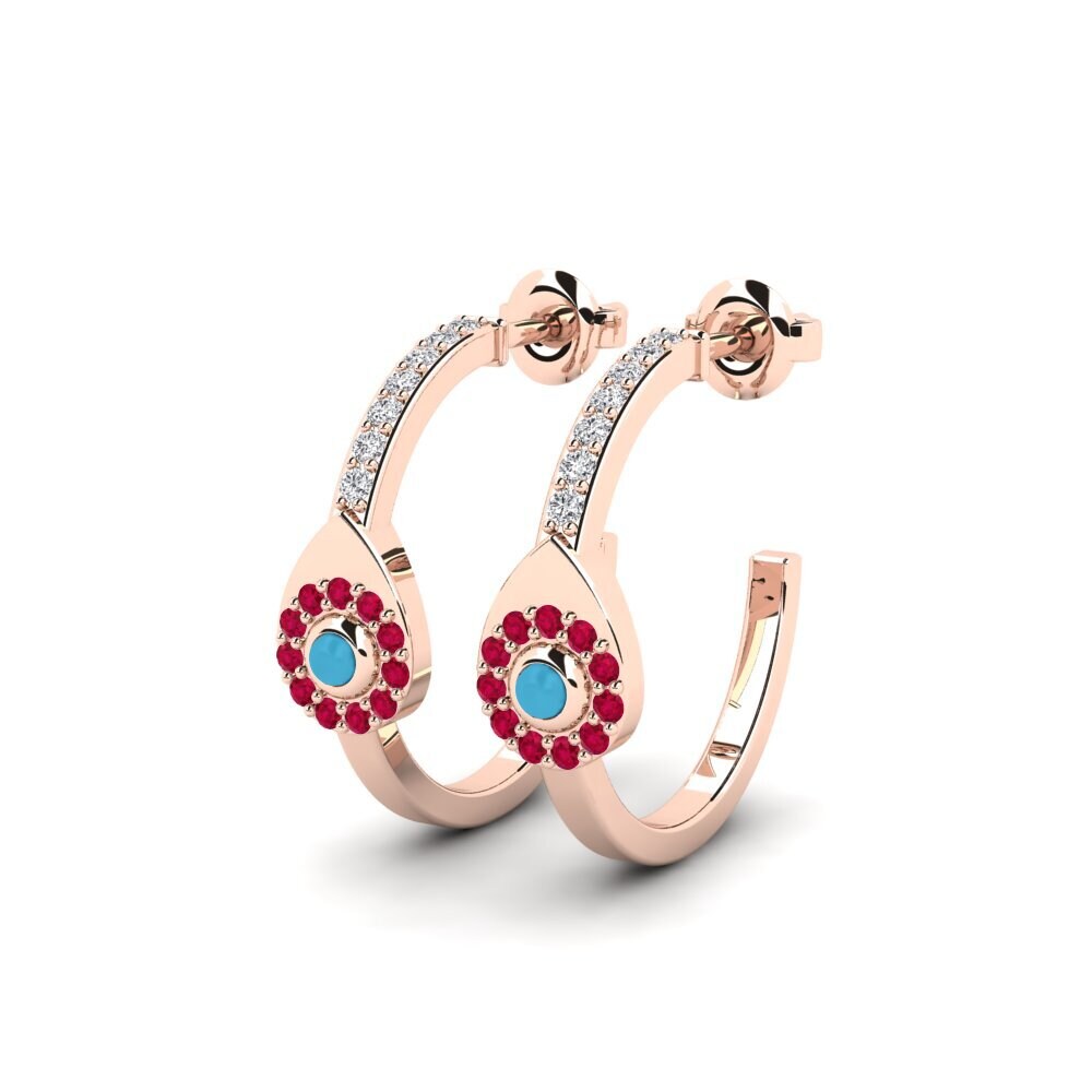 14k Rose Gold Women's Earring Somenh