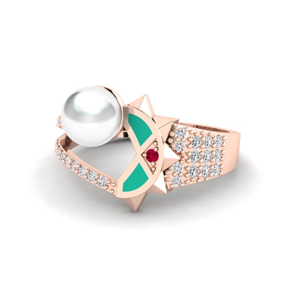 14k Oro Rosa Anillo Administrator