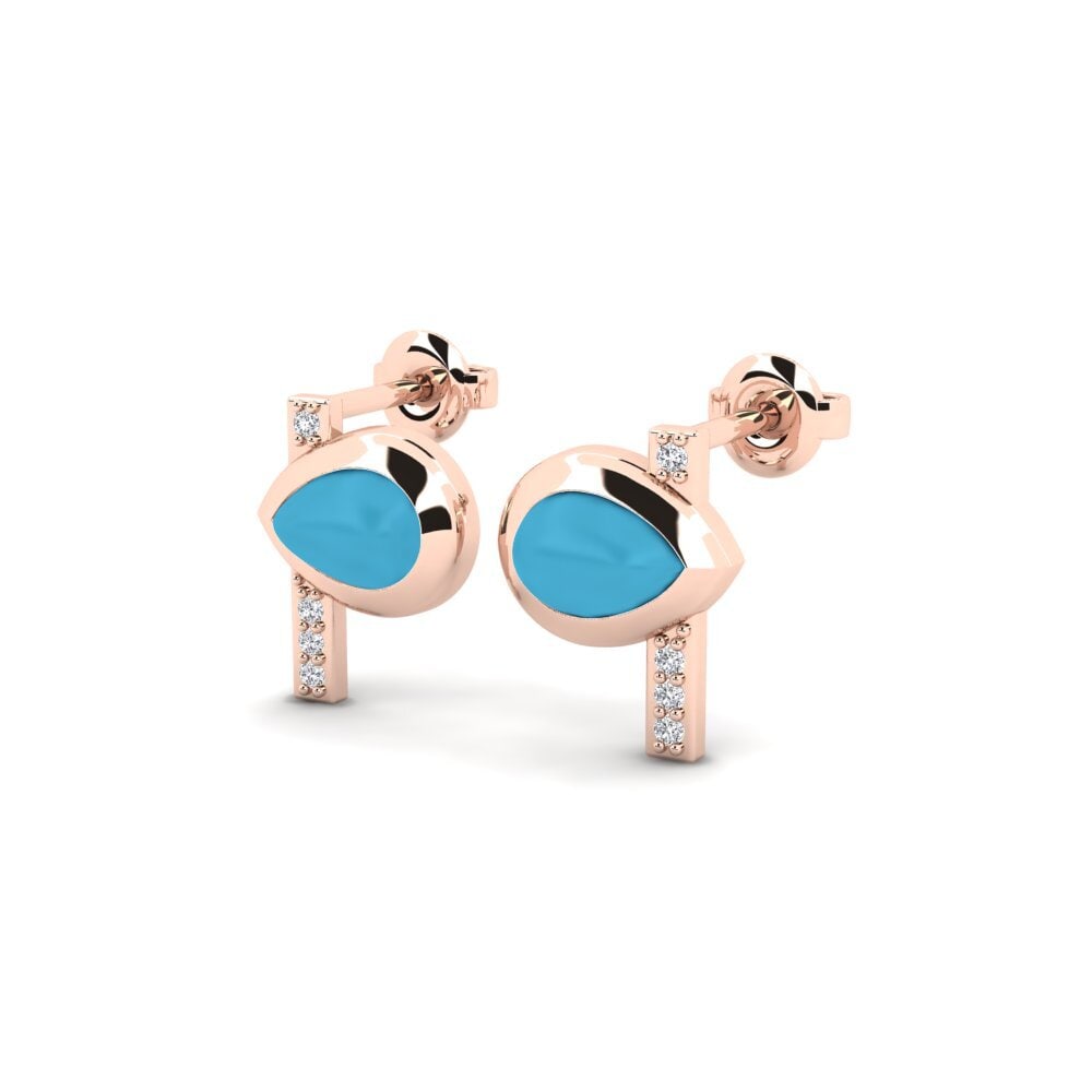 14k Rose Gold Women's Earring Ammorfsy