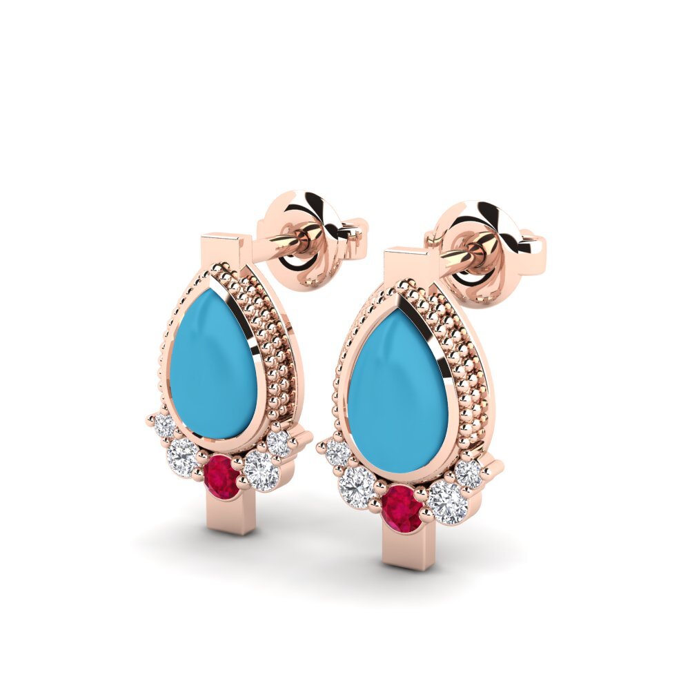 14k Rose Gold Women's Earring Casaan