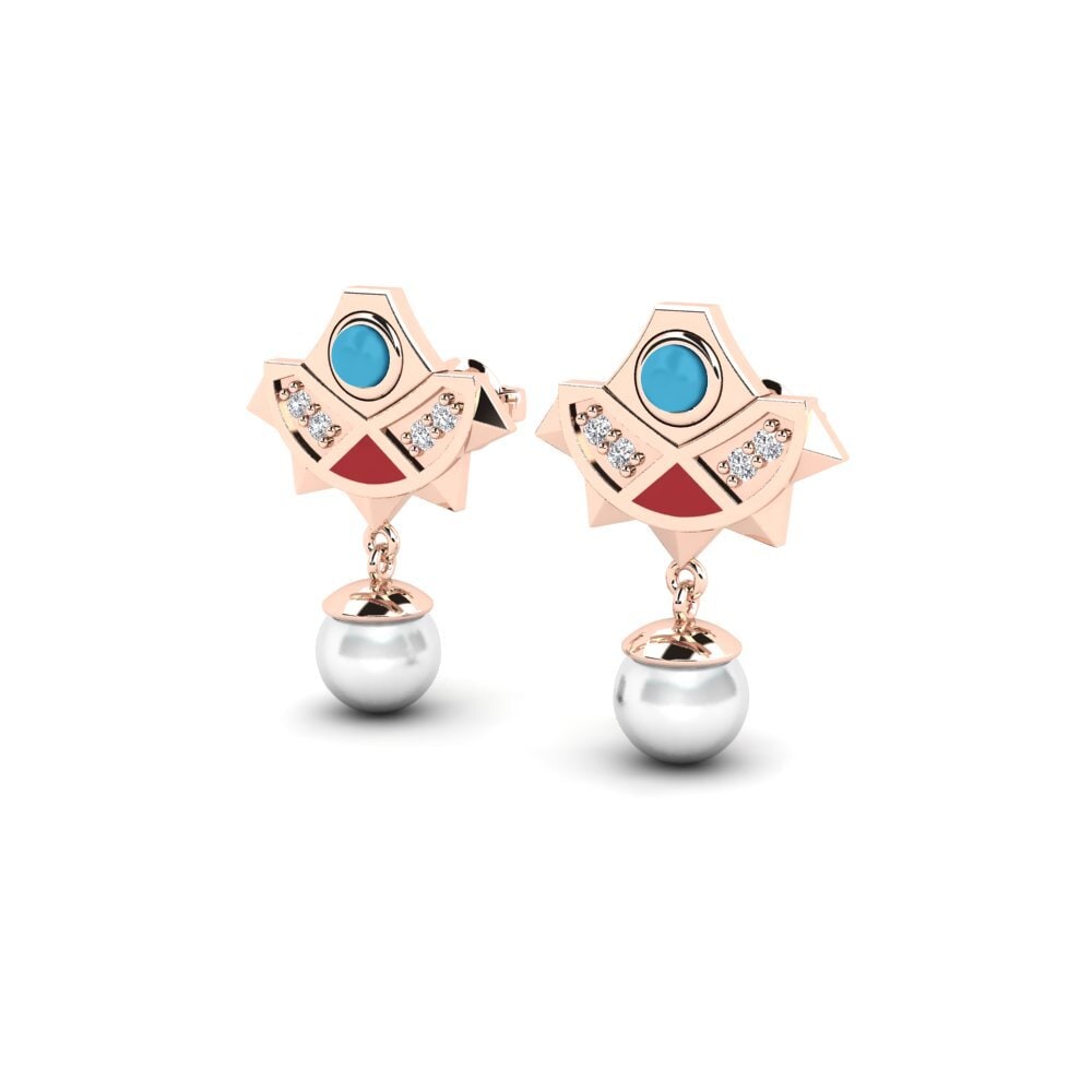 14k Oro Rosa Pendiente de mujer Commissioner
