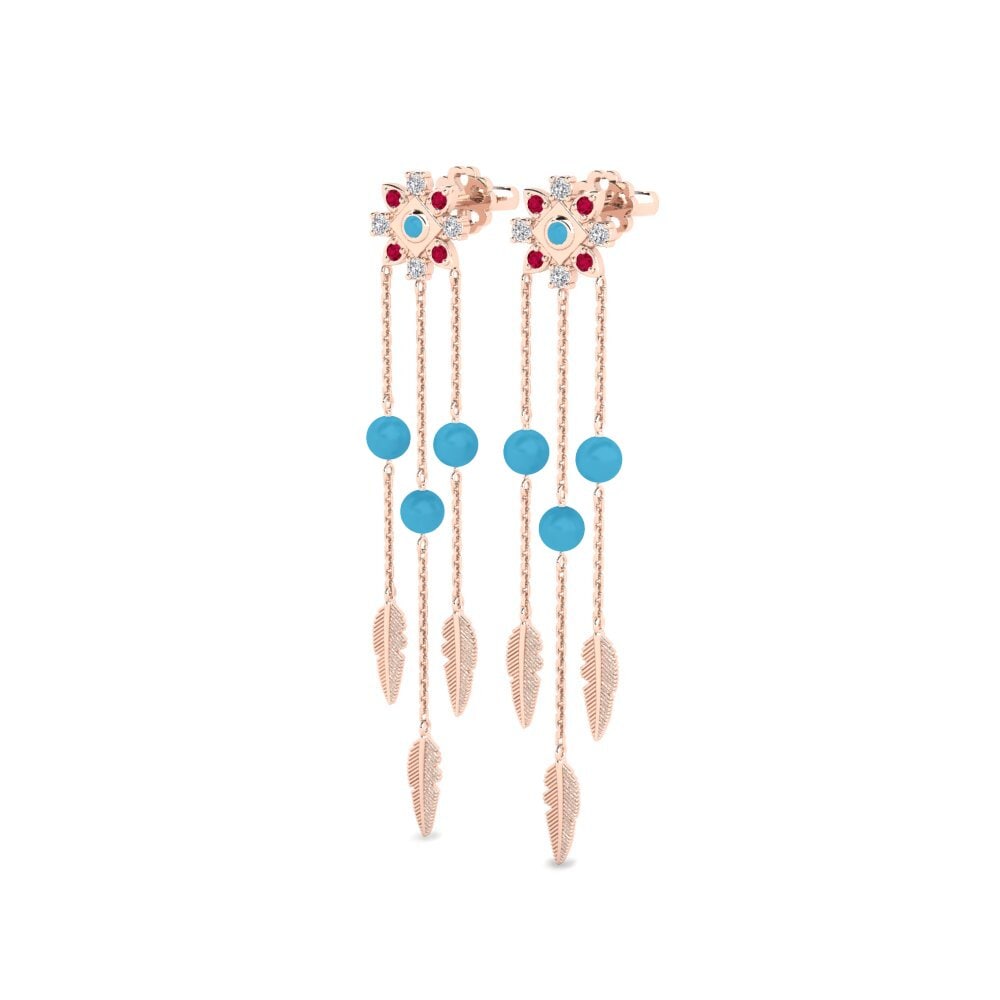 14k Rose Gold Women's Earring Dhalaalid
