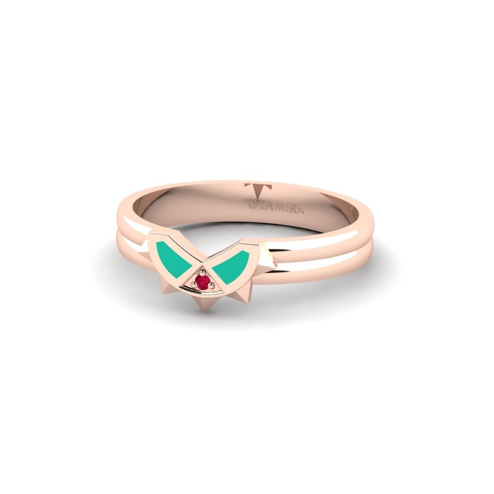 14k Oro Rosa Anillo Itxaropena