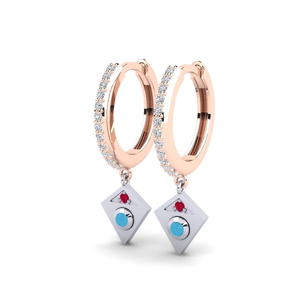 14K Rose & White Gold Earring Variant