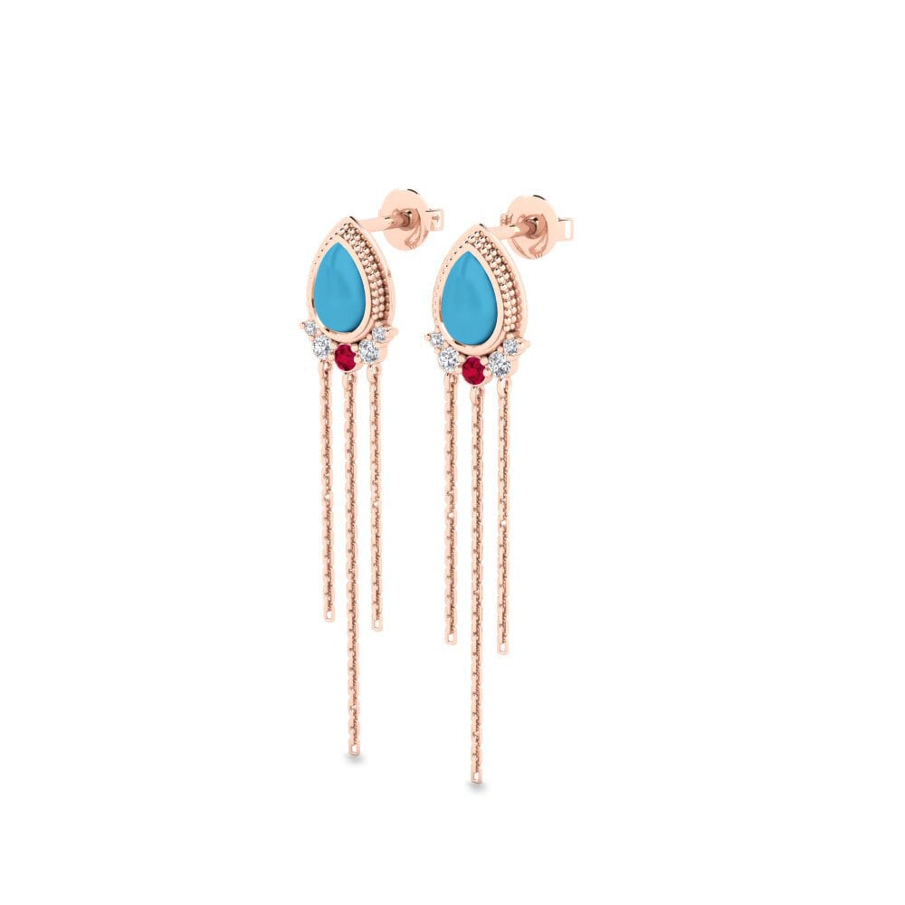14k Rose Gold Women's Earring Motane