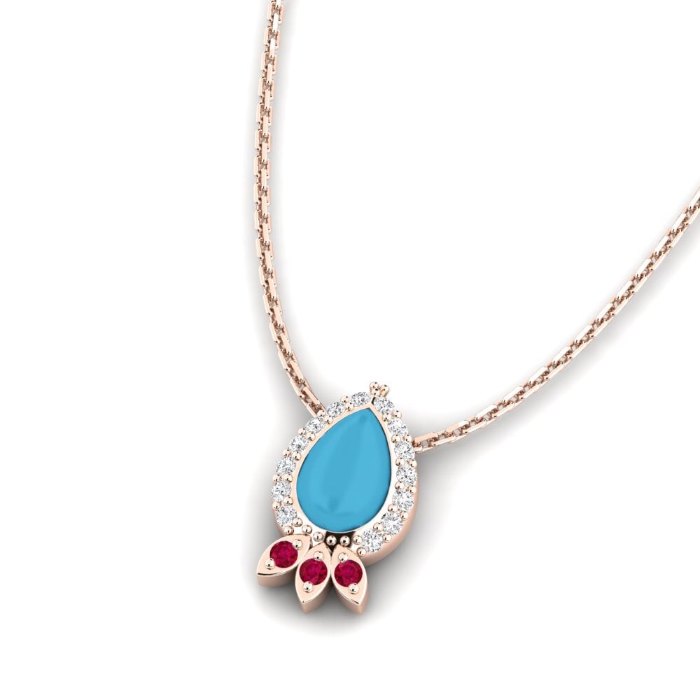 Or rose 375 Pendentif pour femme Pero