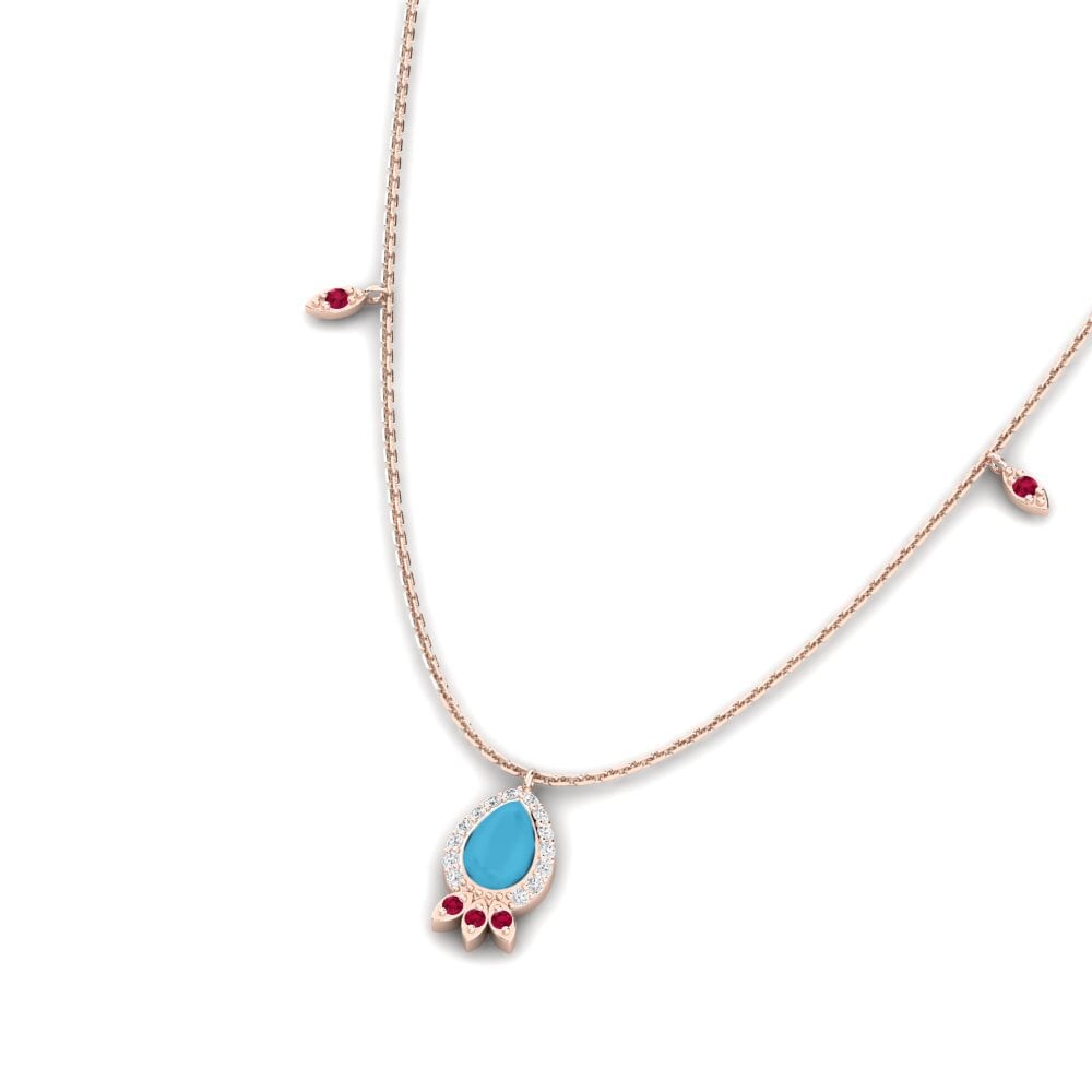 Or rose 375 Collier pour femme Pluen