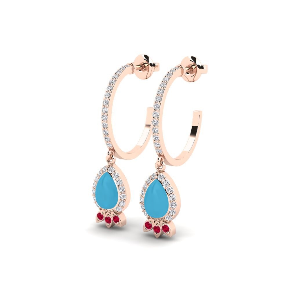 14k Rose Gold Women's Earring Plunksna