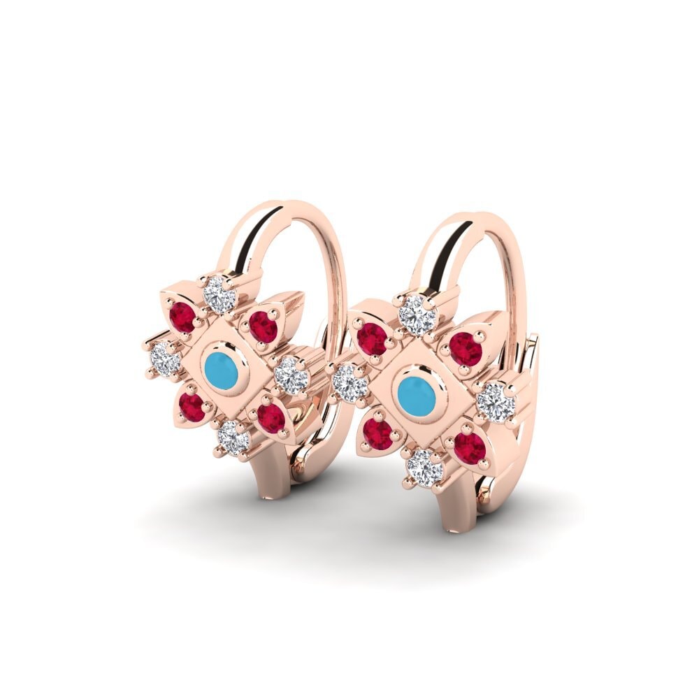 14k Rose Gold Women's Earring Puak