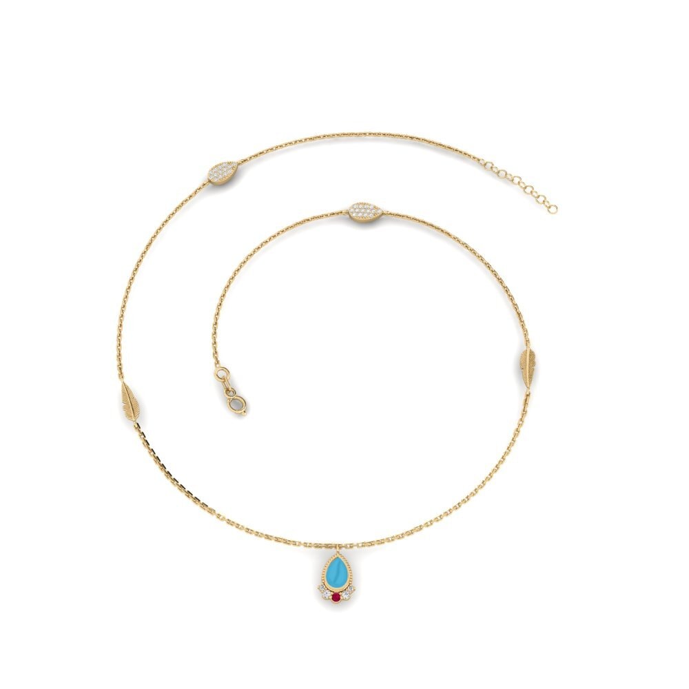 Or Jaune 750 Collier pour femme Pudota