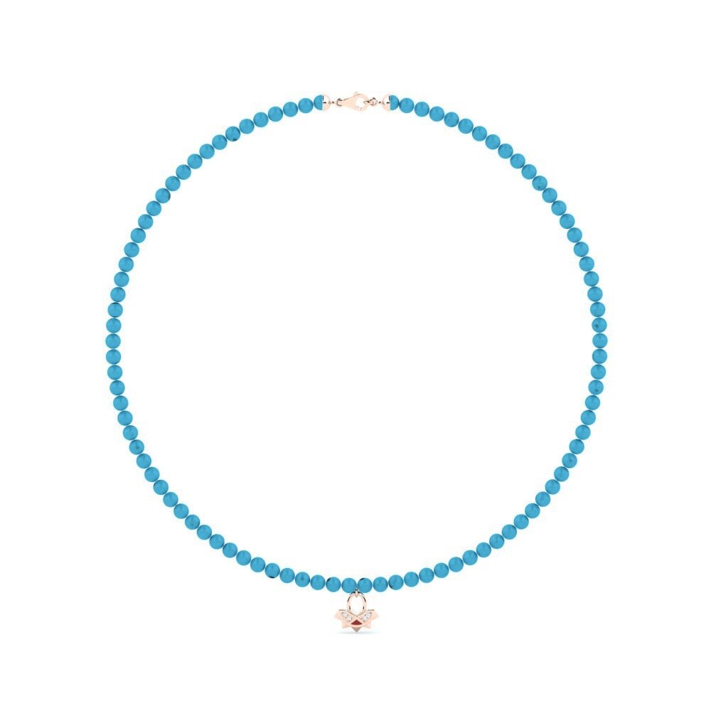 Or rose 375 Collier pour femme Qulla