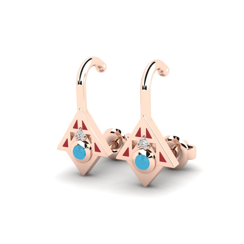 14k Rose Gold Women's Earring Recreation - A