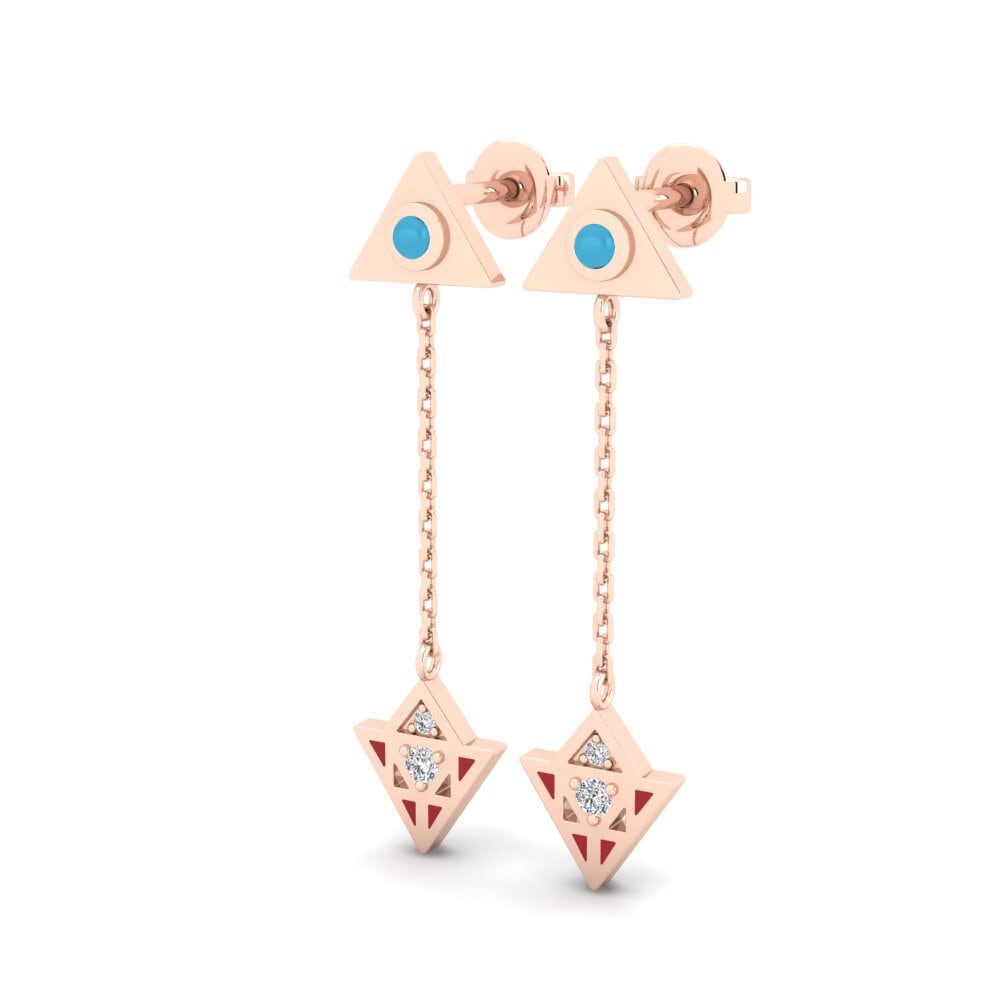 14k Rose Gold Women's Earring Recreation - B