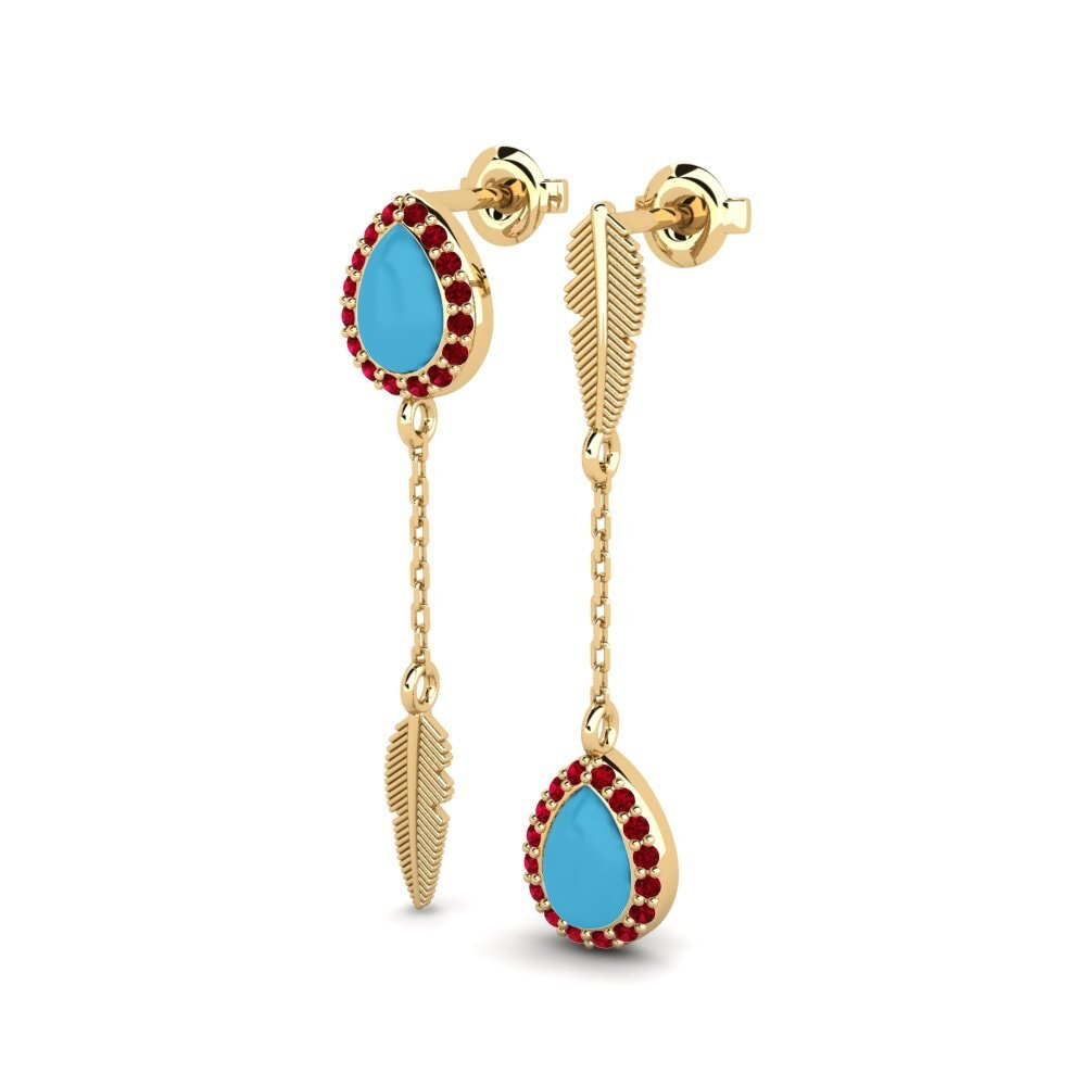 Đá Zirconia Đỏ Bông tai nữ Segss