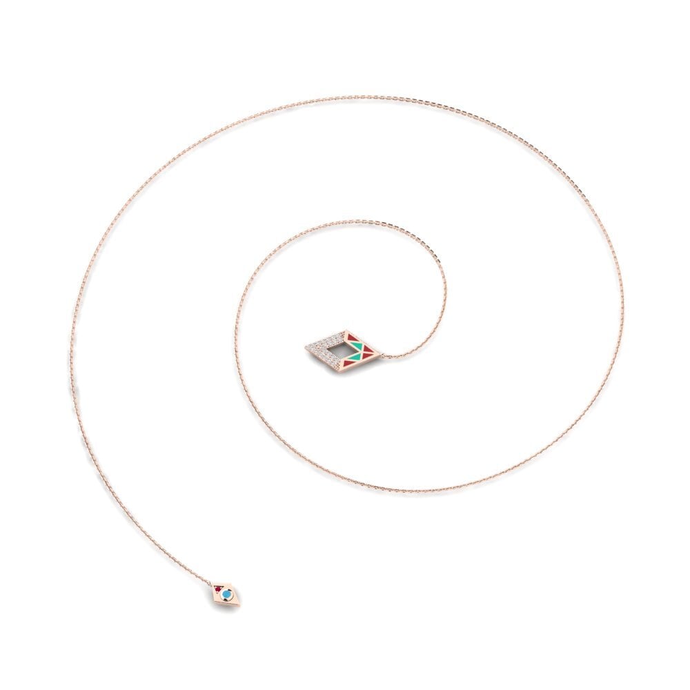 Or rose 375 Collier pour femme Specification