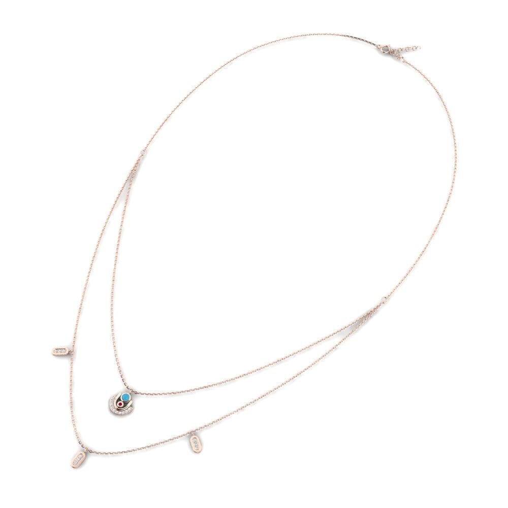 Or rose 375 Collier pour femme Uffizi