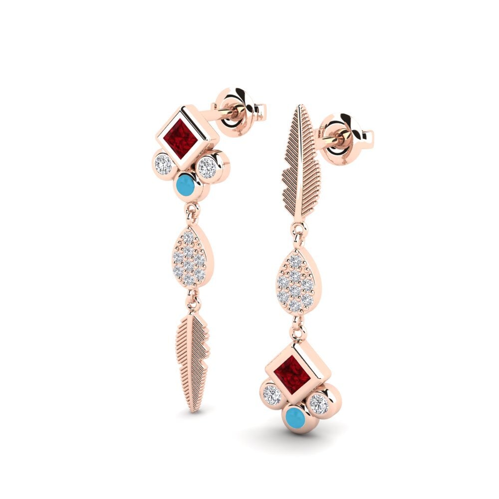 14k Rose Gold Women's Earring Uhie - SET