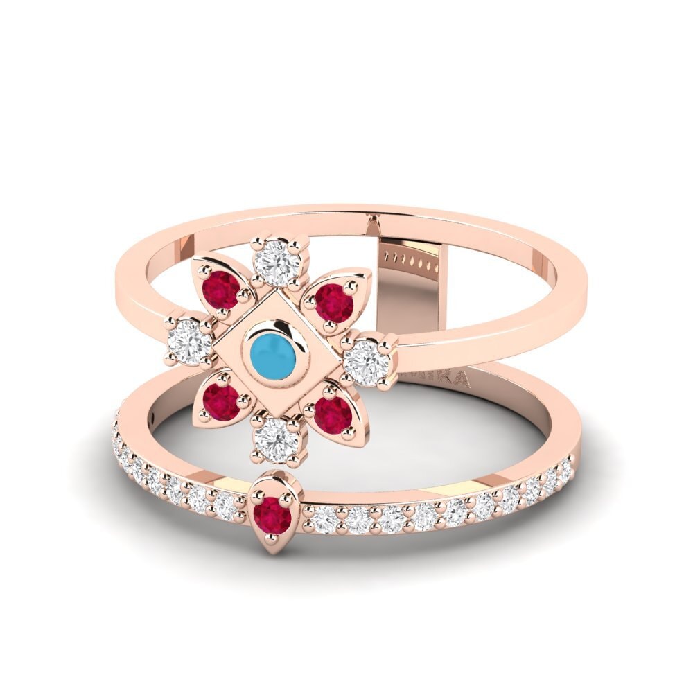 Or rose 375 Bague Uverennost