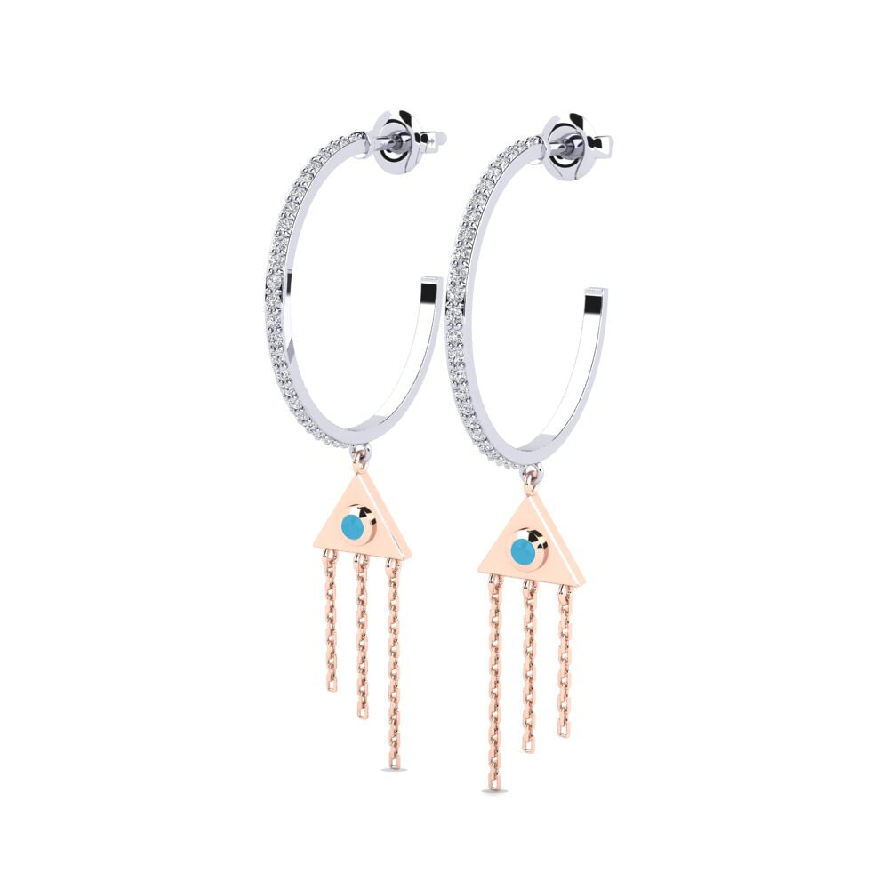 14k White & Rose Gold Women's Earring Variation