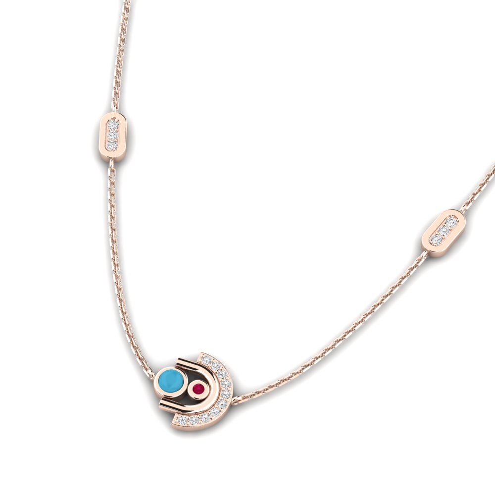 Or rose 375 Collier pour femme Veneto