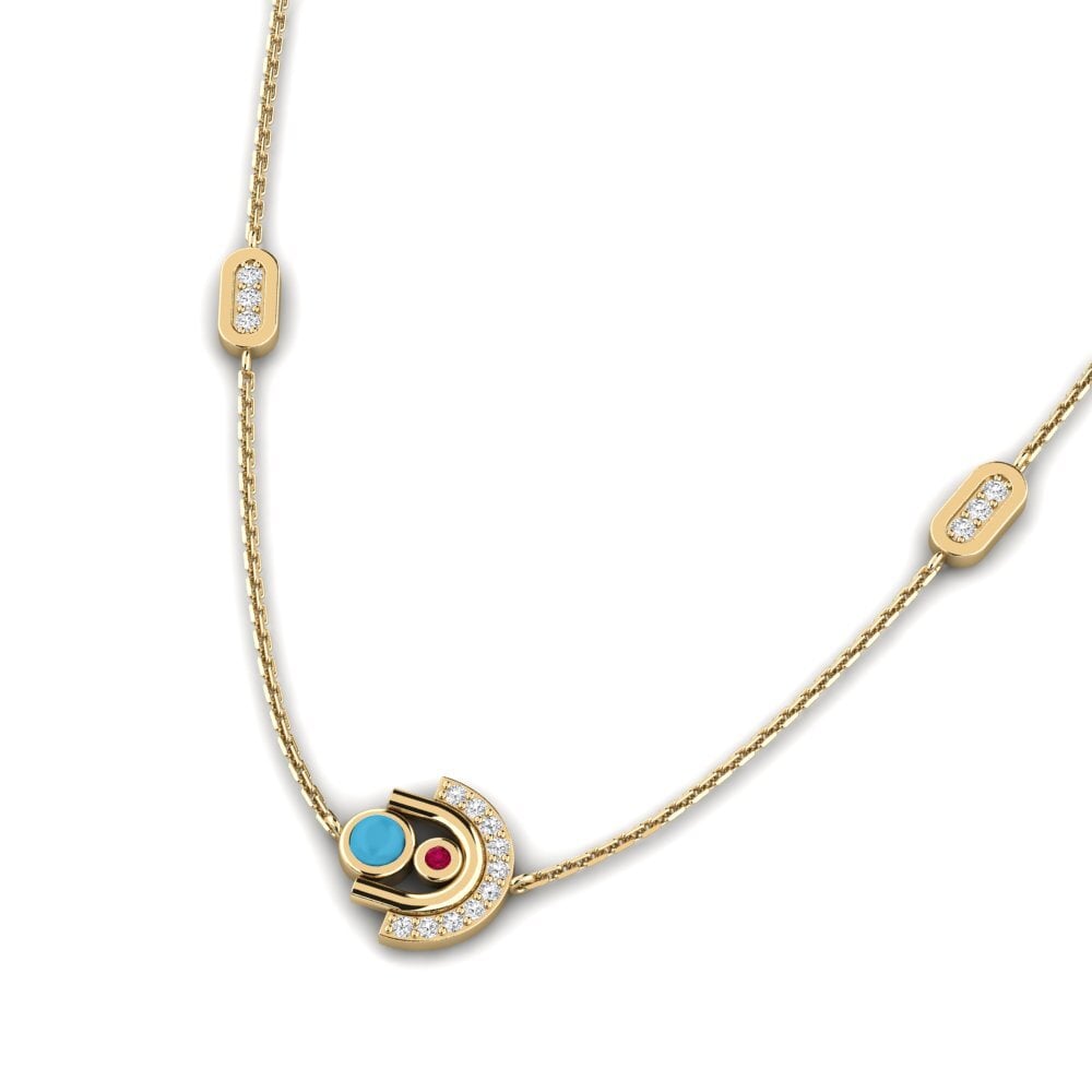 Or Jaune 750 Collier pour femme Veneto