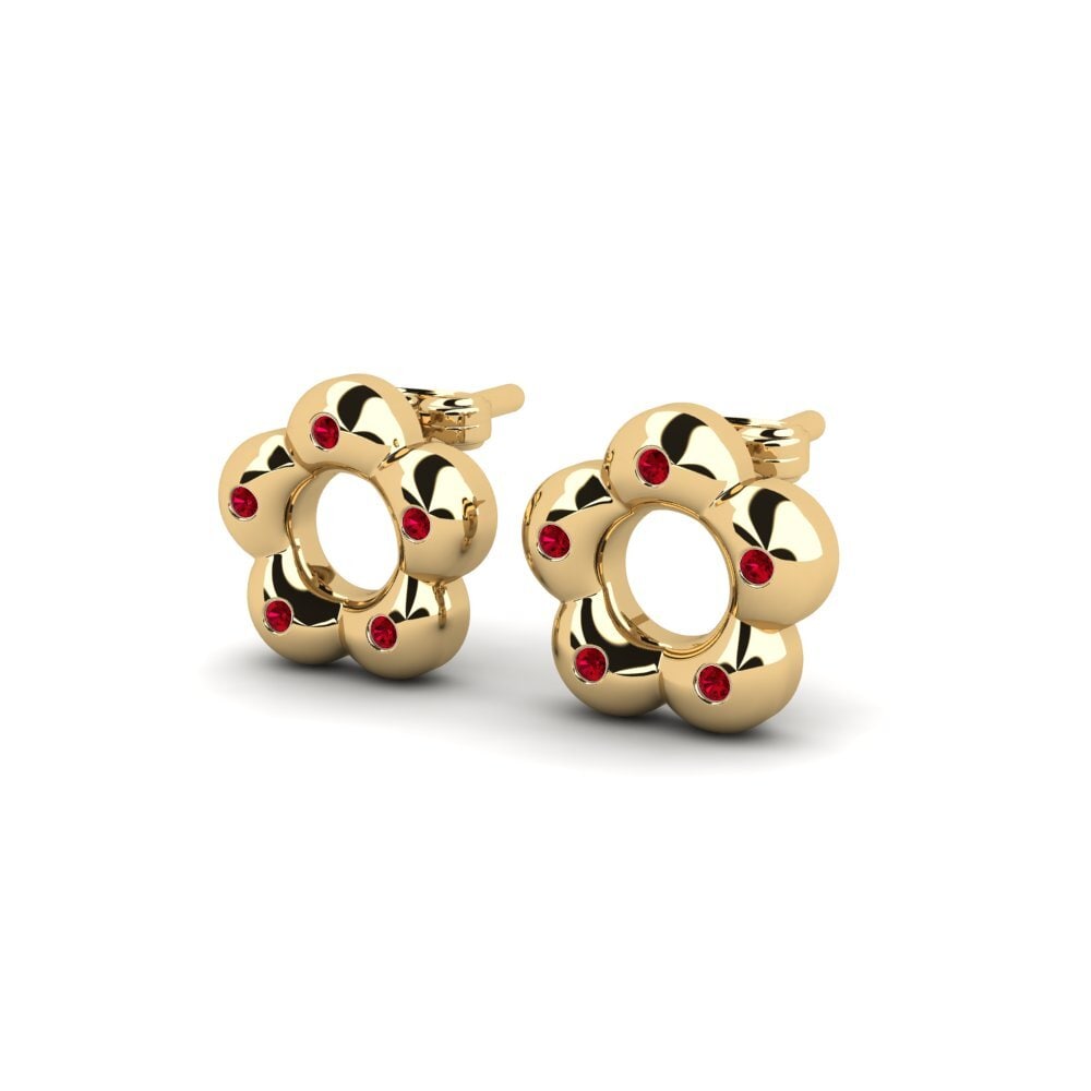Red Zirconia Kid's Earring Spinata