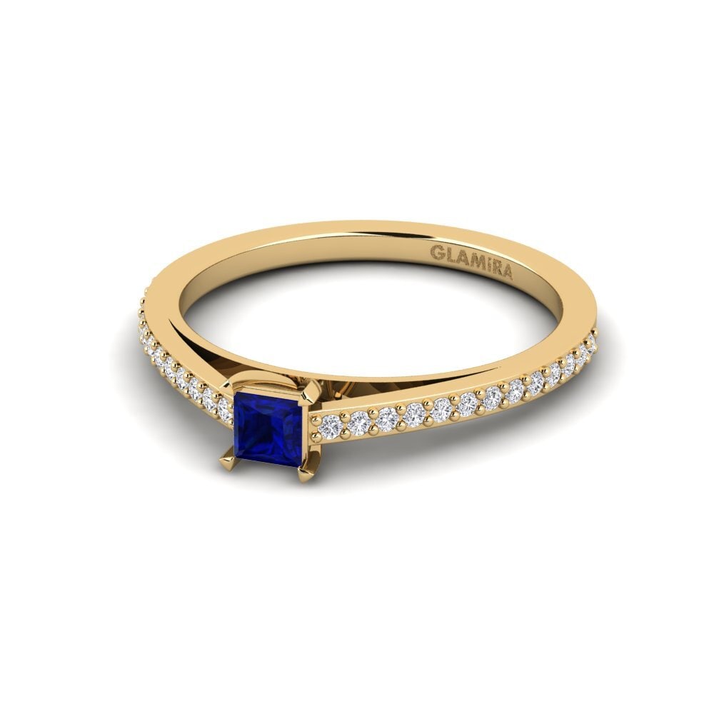 Princess Sapphire Engagement Ring Azadi