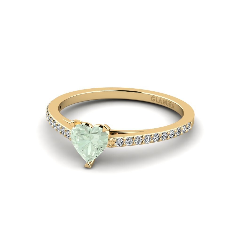 Green Amethyst Engagement Ring Blehe