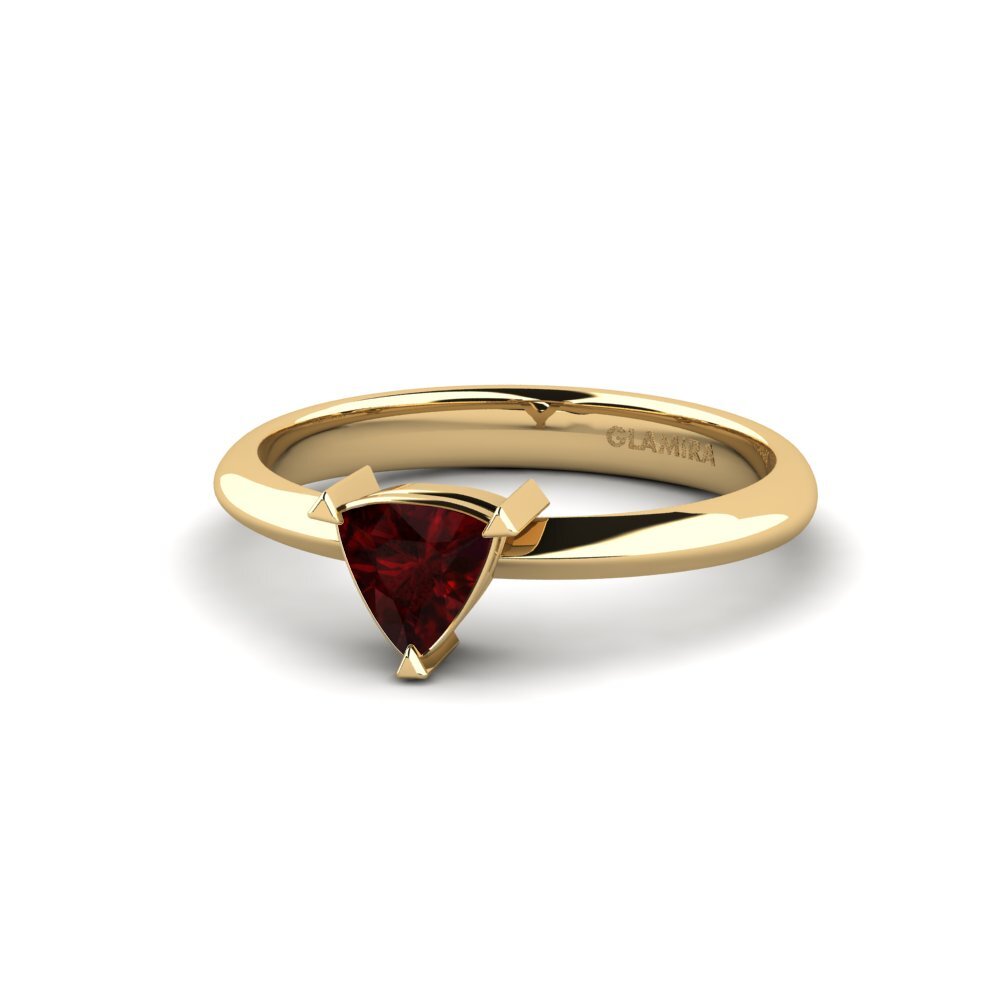 Trillion Garnet Engagement Ring Ignom