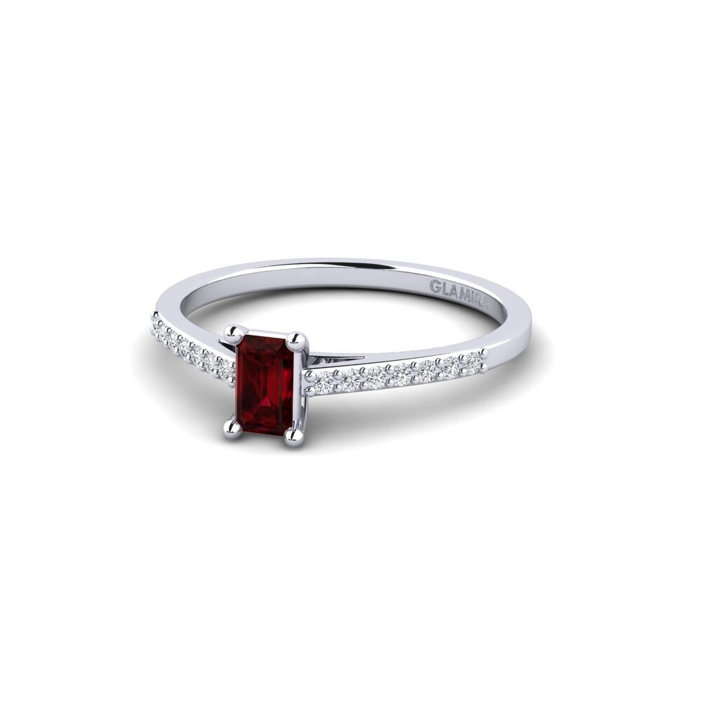 Garnet Engagement Ring Leenil