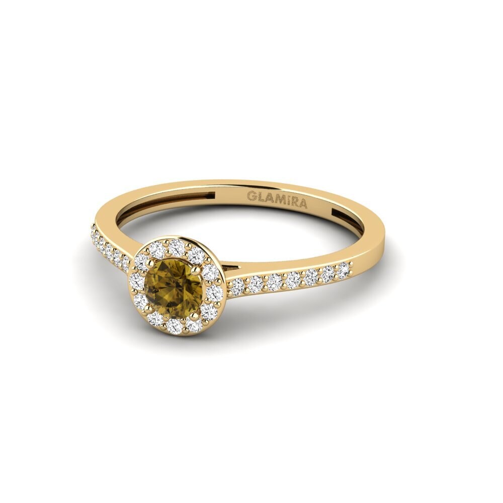 Circón Marrón Anillo de compromiso Lumini