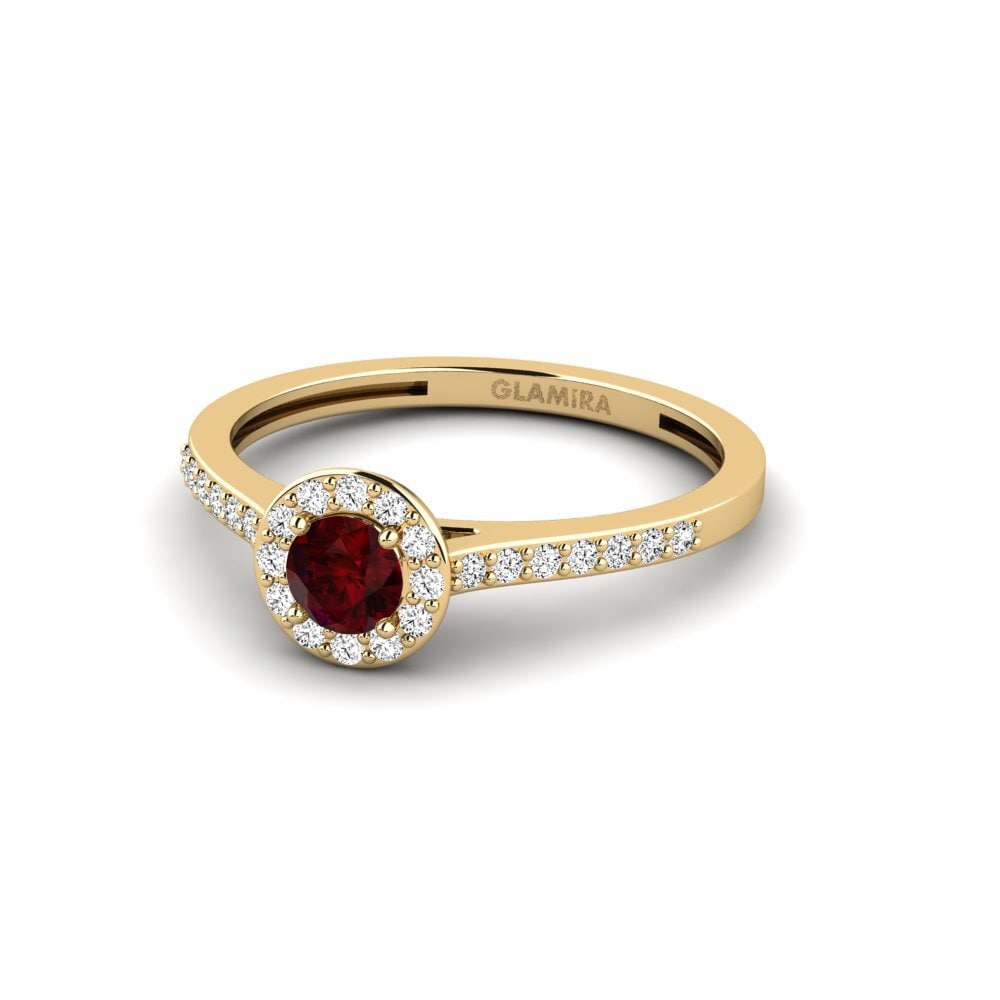 Granate Anillo de compromiso Lumini