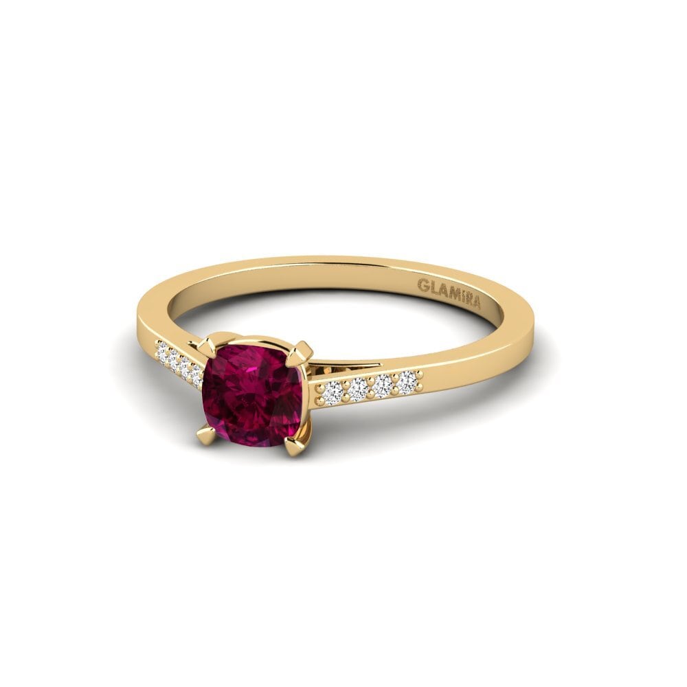 Granate Rhodolite Anillo de compromiso Natose