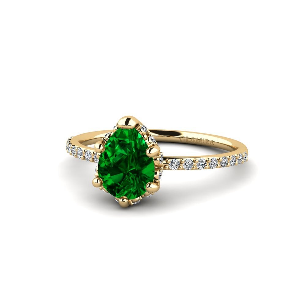 Green Zirconia Engagement Ring Nicolena
