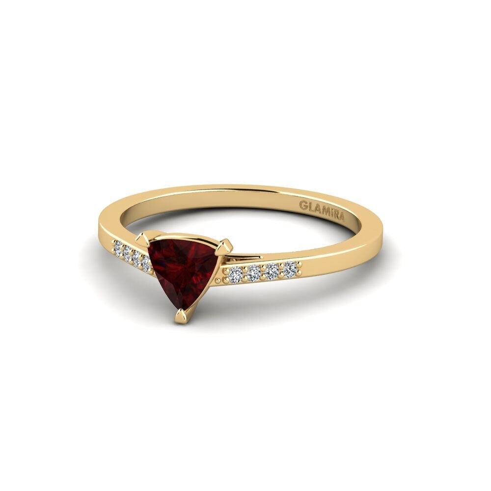 Trillion Garnet Engagement Ring Nopalle