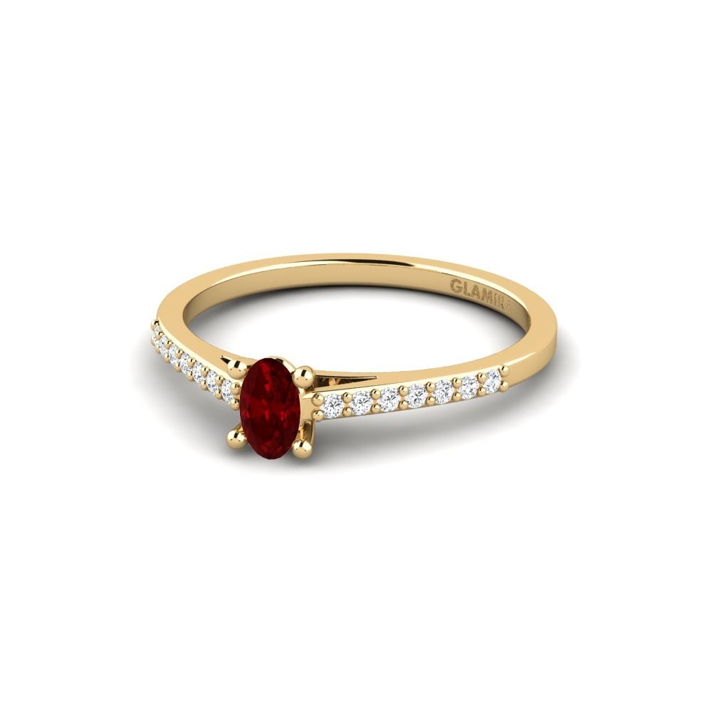 Circonita Roja Anillo de compromiso Ocorie