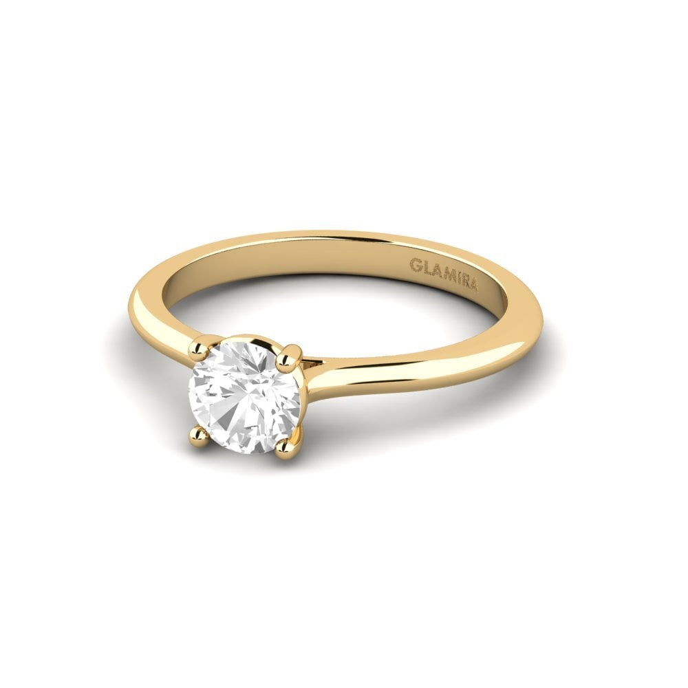 White sapphire Engagement Ring Pavon