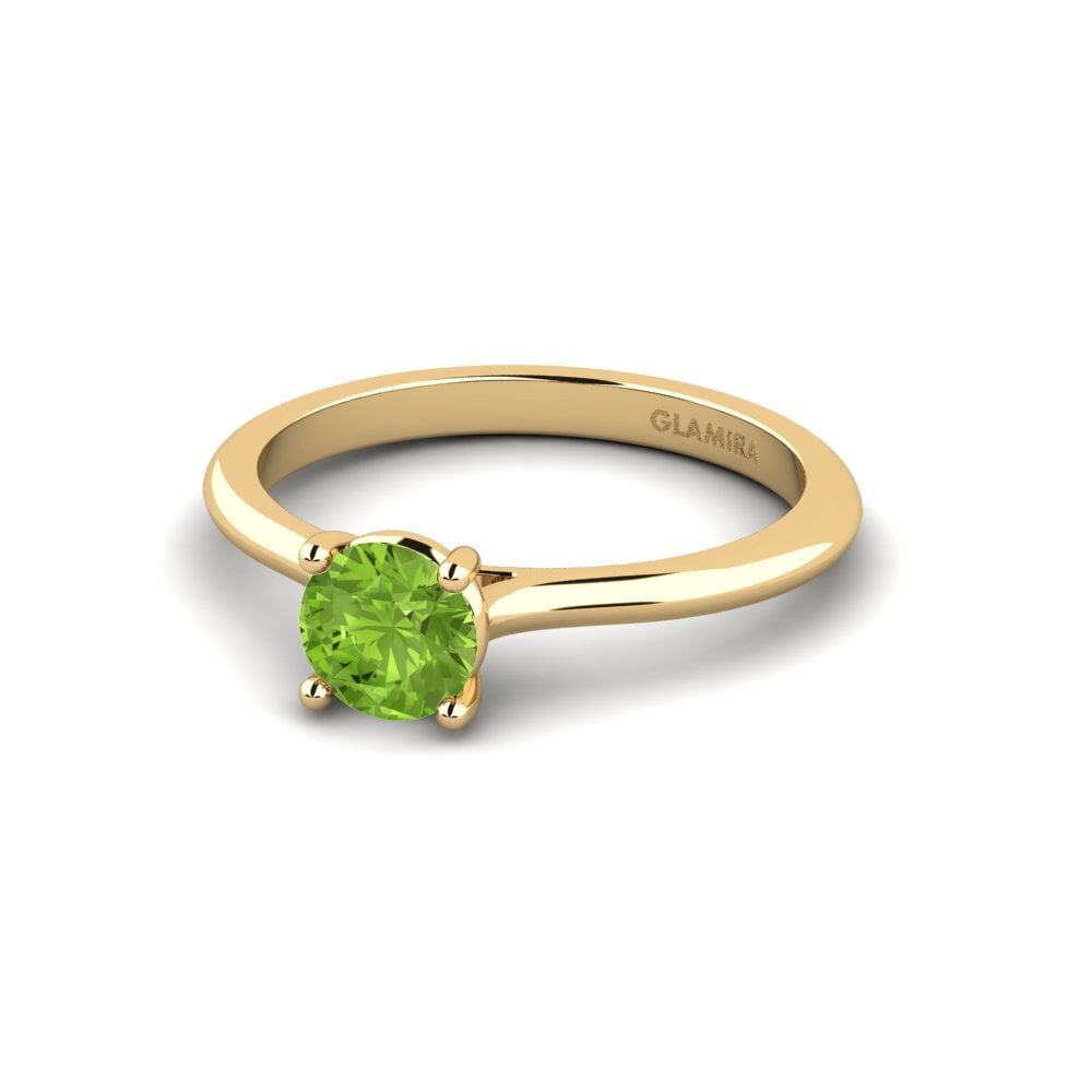 Peridot Engagement Ring Pavon